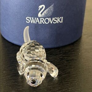 Swarovski Crystal Playing Beagle Puppy Dog Figure with Box